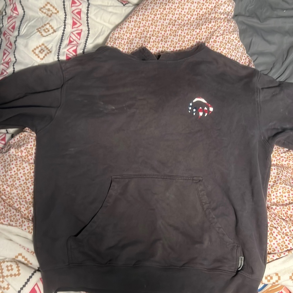 Grey sweatshirt with USA designs